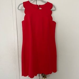 J Crew pink scalloped dress size 6